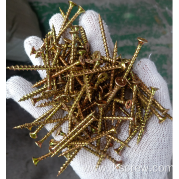 yellow plated chipboard furniture screw